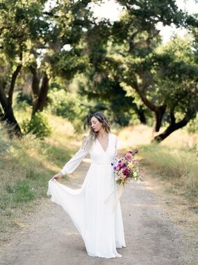 White Wrap Long Dress - Classic Ivory
